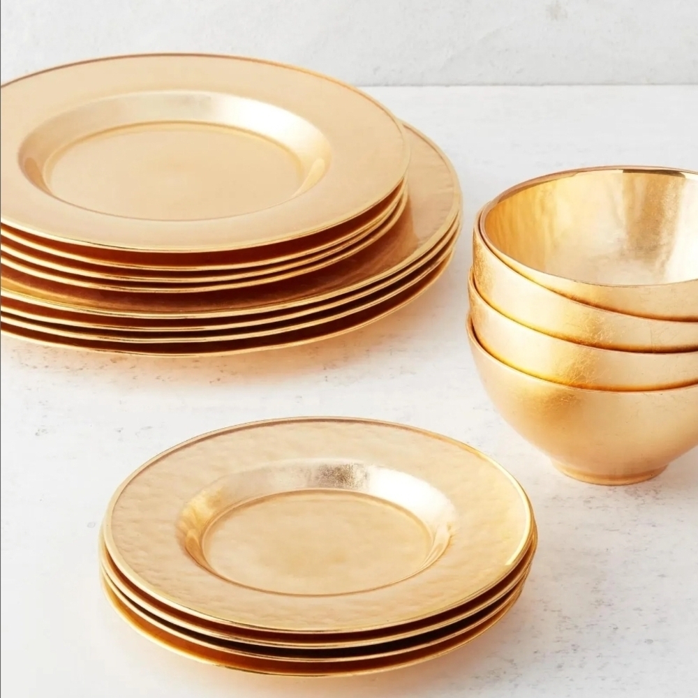 Elegant Gold Dinnerware Set - Z GALLERIE